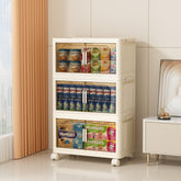 Bellemave® 19.69" Side Wide Folding Storage Cabinet with Magnetic Doo and Wheels - Bellemave